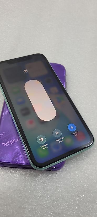 Apple iPhone: IPhone 11, Б/у, 128 ГБ, Зеленый, Чехол, 73 % — 1