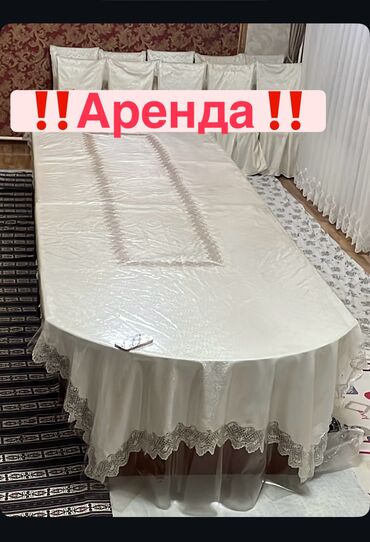 мебель для кафе ош: Ашкана үстөлү жана отургуч, түсү - Ак