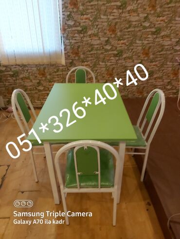 Masa və oturacaq dəstləri: Mətbəx üçün, Yeni, Açılan, Dördbucaq masa, 2 stul -da lalafo.az — 18 Masa və oturacaq dəstləri: Mətbəx üçün, Yeni, Açılan, Dördbucaq masa, 2 stul — 18
