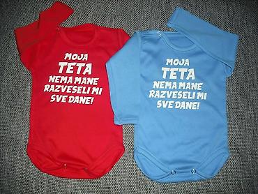 Bodiji i zeke za bebe: Bebi bodiji sa šaljivim natpisima – kratki rukavi Mere 56-62 dvobroj — 17