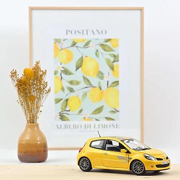 odece: 🚗 Renault Clio R.S. F1 Team 2007 – Sirius Yellow – 1:18 Die Cast Norev — 1