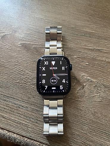 apple watch 1: Apple Watch Series 9 (45 mm), qara rəng korpus, paslanmayan polad — 2