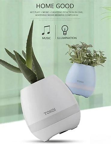 Vaze i saksije: Pametna muzička saksija – Bluetooth zvučnik, „touch piano“ i LED noćno — 5