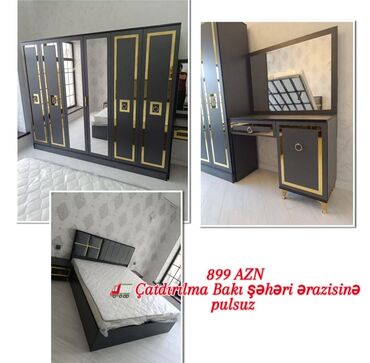 Yataq otağı dəstləri: 2 təknəfərlik çarpayı, Dolab, Tumba, 2 tumba, Azərbaycan, Yeni -da lalafo.az — 28 Yataq otağı dəstləri: 2 təknəfərlik çarpayı, Dolab, Tumba, 2 tumba, Azərbaycan, Yeni — 28