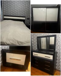 ikinci el qapi pencereler: Двуспальная кровать, Шкаф, Трюмо, 2 тумбы, Б/у