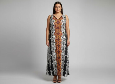 bluzki na lato plus size: Sukienka damska, rozmiar XL