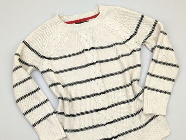 białe bluzki w prążki: Sweter, XL, stan - Bardzo dobry