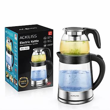 №: 4909 Məhsulun adı: Elektrik çaydan və dəm çaydanı Ackiliss ACL-7214