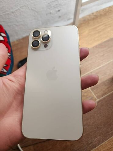 в рассрочку айфон 12: IPhone 12 Pro Max, Колдонулган, 128 ГБ, Алтын, Каптама, 76 %