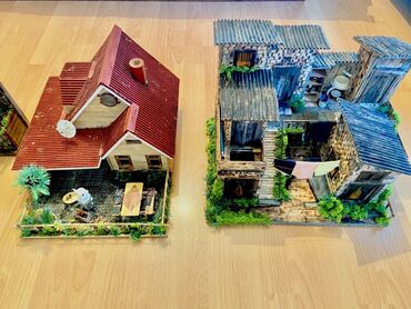 Digər ev dekoru: Əl işi miniatür ev modelləri. Bu modellər taxta və digər təbii — 5