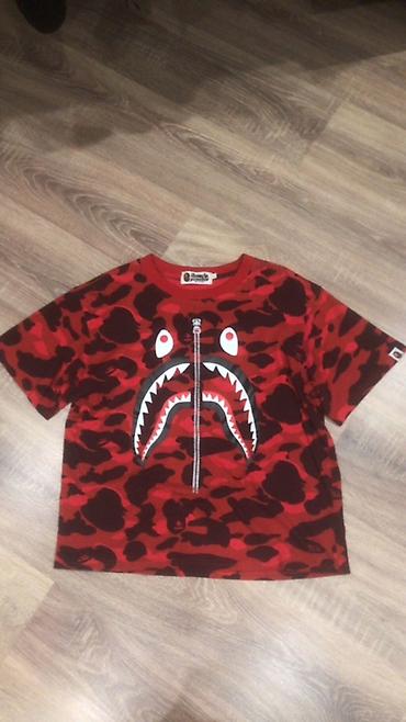 bape x: Futbolka, L, rəng - Qırmızı — 1