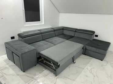 Ugaone garniture: *Dimenzija 295x240 *Univerzalan ugao *Val opruge *2 skrivena taburea na lalafo.rs — 2 Ugaone garniture: *Dimenzija 295x240 *Univerzalan ugao *Val opruge *2 skrivena taburea — 2