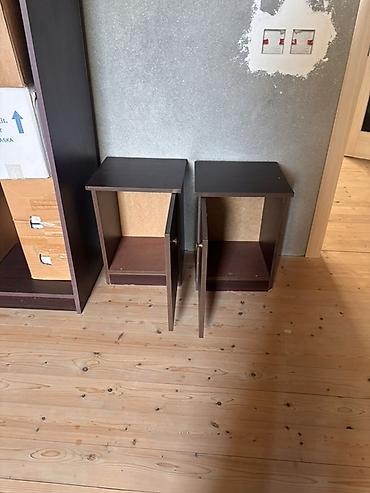 suvenir samovar: Qonaq otağı/dolu yataq dəsti üçün qəhvəyi ağac teksturalı mebel paketi — 4