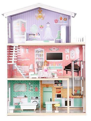 hello kitty bluza: Drvena kućica za lutke sa liftom – ECOTOYS Candy Residence Šifra — 1