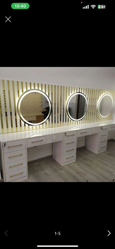 Salon masaları: Yeni, Makiyaj üçün masa, Güzgülü — 5