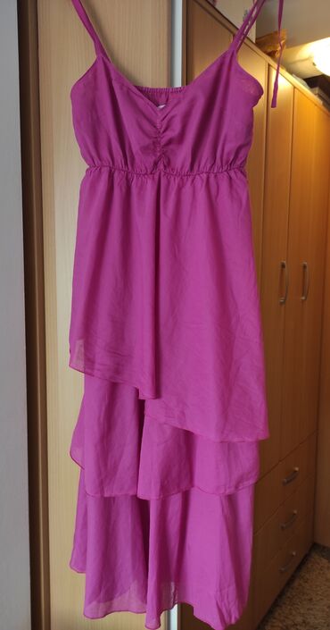 zelene haljine za punije dame: S (EU 36), color - Purple, Other style, With the straps