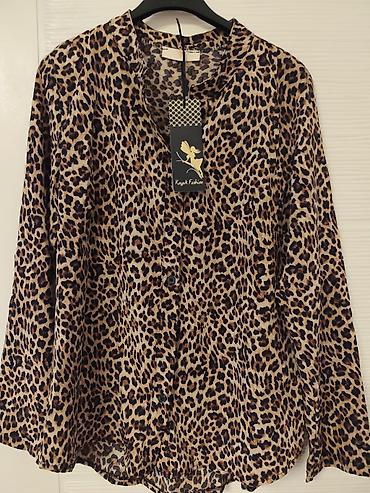 espadrila: Ženska košulja – leopard print, Kayak Fashion NOVO - Model: dugački — 1