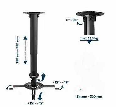 Aksesoari za TV i video: Plafonski nosač za projektor – podesiv i univerzalan - Materijal — 11