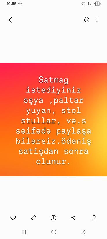eğlence iş ilanları: Sosial səhifədə elan yerləşdirmə xidməti Satmaq istədiyiniz məişət və — 1
