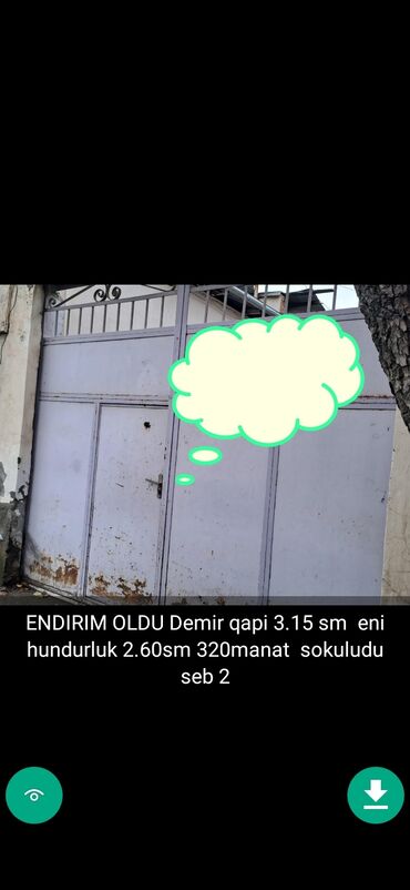 Həyət darvazaları: Darvazalar qapilar şekillerde qiymətler məlumatlar unvan qeyd olunub — 24