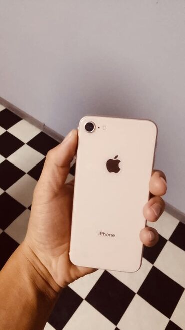 айфон адаптер: IPhone 8, Б/у, 64 ГБ, Rose Gold, Защитное стекло, Чехол, Кабель, 100 %