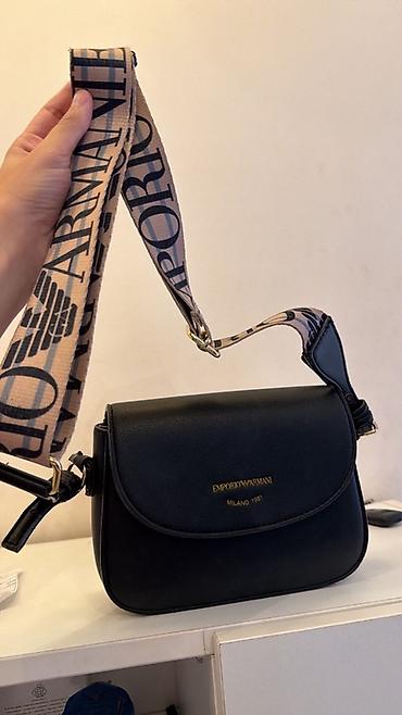 emperio armani: Emporio Armani çiyin/çapraz çanta - Rəng: qara - Material: teksturalı — 1