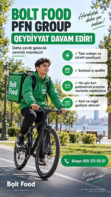 iş axtaranlar 2023: Sürücü-kuryer tələb olunur, Gündəlik ödəniş — 1