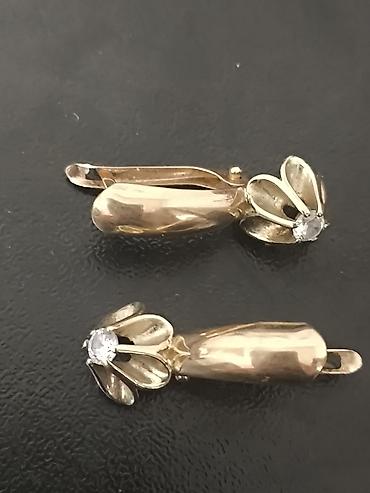Серьги из золота 585 пр.Россия - Дизайн: продолговатые подвесы с