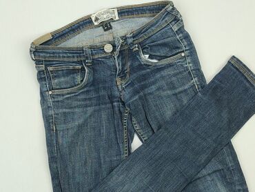 bershka czarne jeansy: Jeansy, Bershka, XS, stan - Zadowalający