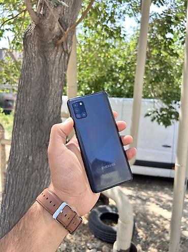 samsung netbook: Samsung Galaxy A31, 64 GB, rəng - Göy, Barmaq izi, Düyməli, Sensor — 8
