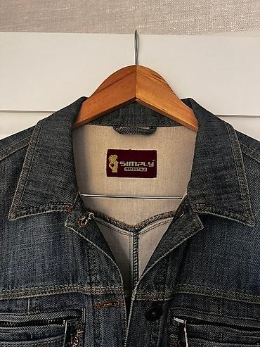жинсовые куртки: Джинсовая куртка Simply Kristofe - Классический синий деним с легким — 3