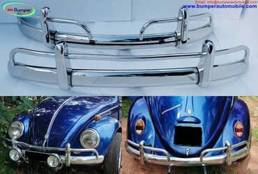 Volkswagen Beetle USA style bumper (2) by stainless steel (VW Käfer