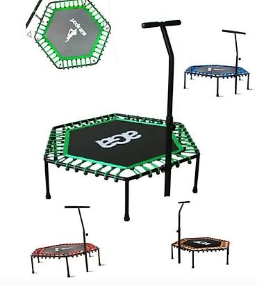 Sport i hobi: Mini fitness trampolina sa T-ručkom - Šestougaoni dizajn za — 1