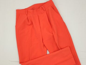pomarańczowe ubrania damskie: Material trousers for women, size L (EU 40)