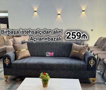 пуфик в коридор: Künc divan, Qonaq otağı üçün, Bazalı, Açılan, Kitab