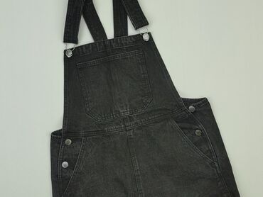 spodnie materiałowe w kratę: Dungaree, Bershka, S (EU 36), condition - Very good