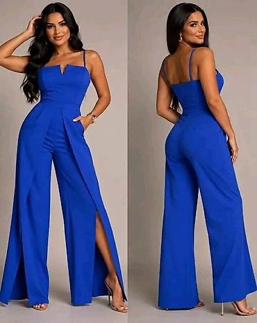 S,M,L Elegantni ženski kombinezon sa širokim nogavicama - Model: dug
