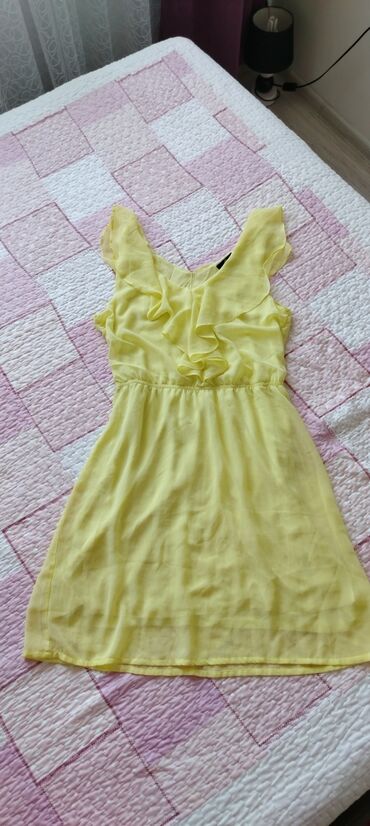 helanke od vestacke koze: H&M L (EU 40), color - Yellow, With the straps