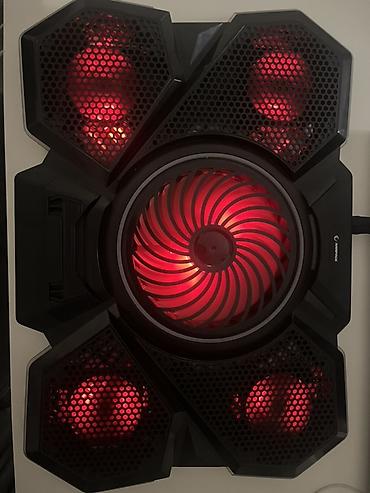 kontakt notebook: RGB işıqlı noutbuk soyuducu stend - 5 fanlı güclü soyutma sistemi — 3