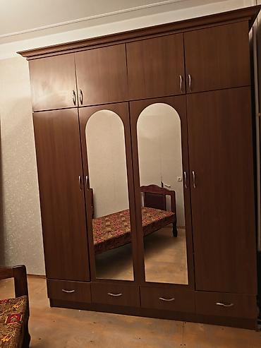 Б/у, 4 двери, С зеркалом, Коричневый, Распашной, Прямой шкаф at lalafo.az — 2 Б/у, 4 двери, С зеркалом, Коричневый, Распашной, Прямой шкаф — 2