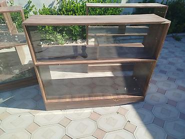 parfum vitrine: Mağaza vitrinləri və kassalı stend dəsti - Material: ağac teksturalı — 4