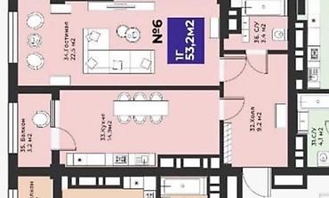 Продажа квартир: 1 комната, 53 м², Джал-29 Элитка, 8 этаж, ПСО (под самоотделку) — 5