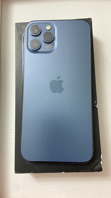 red magic 6 бишкек: IPhone 12 Pro Max, Колдонулган, 128 ГБ, Pacific Blue, Куту, 79 %