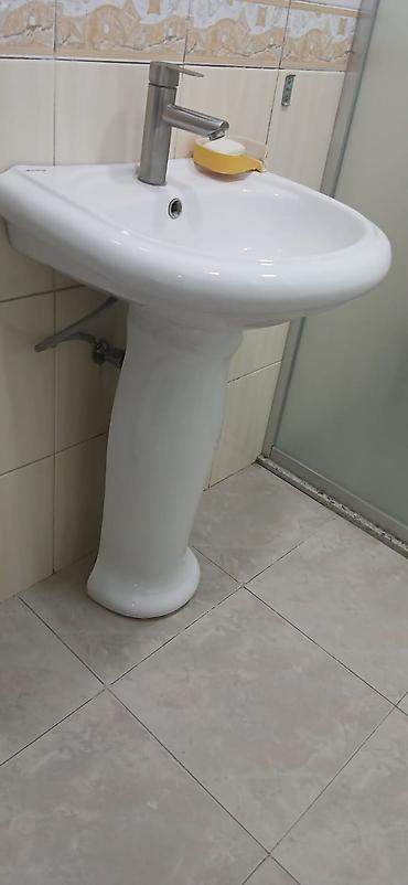 demir su çen: Piyedestal ayaqlı keramik lavabo dəsti - Material: sanitar — 5
