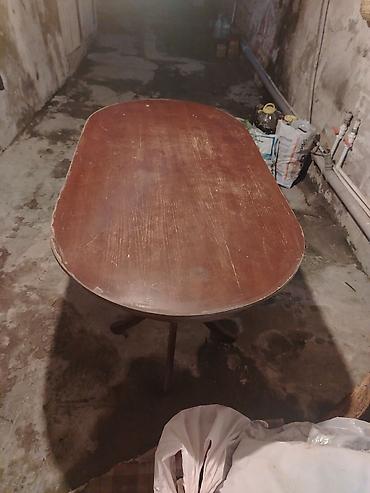 ustolar: Oval formalı taxta masa - Material: bərk ağac/taxta üstlük - Forma — 1