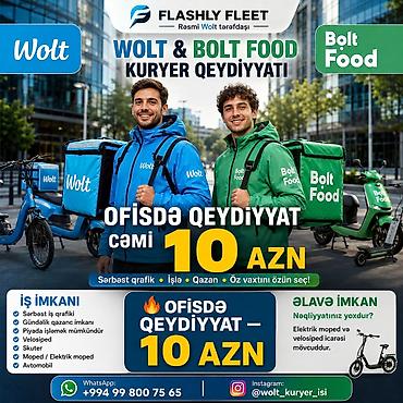 Əməkdaş axtarışı (vakansiyalar): Moto-kuryer tələb olunur, Gündəlik ödəniş, Təcrübəsiz — 1