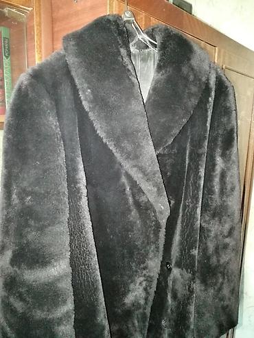 чёрное пальто: Шуба, Длинная модель, M — 3