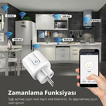 komputer adapter: Tuya Wifi Smart Plug Socket Rozetka 20A Spesifikasiya Material: ABS + — 2