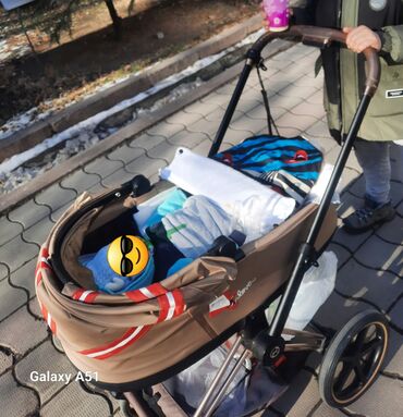 cybex автолюлька: Коляска, цвет - Коричневый, Б/у