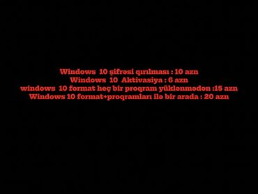 proqramlari: Windows 10 prqoqram yüklenmeden format 15 azn Windows 10 format